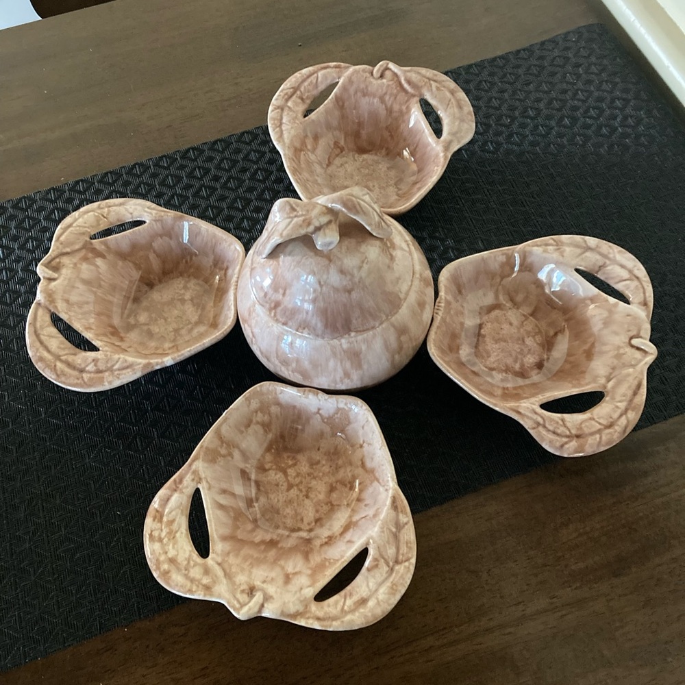 Vintage Glazed Ceramic Pottery Set